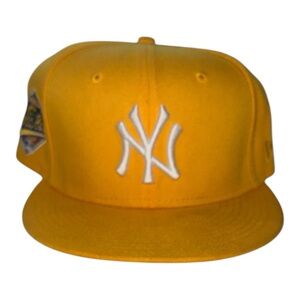 New Era Yellow Baseball Cap with White Logo